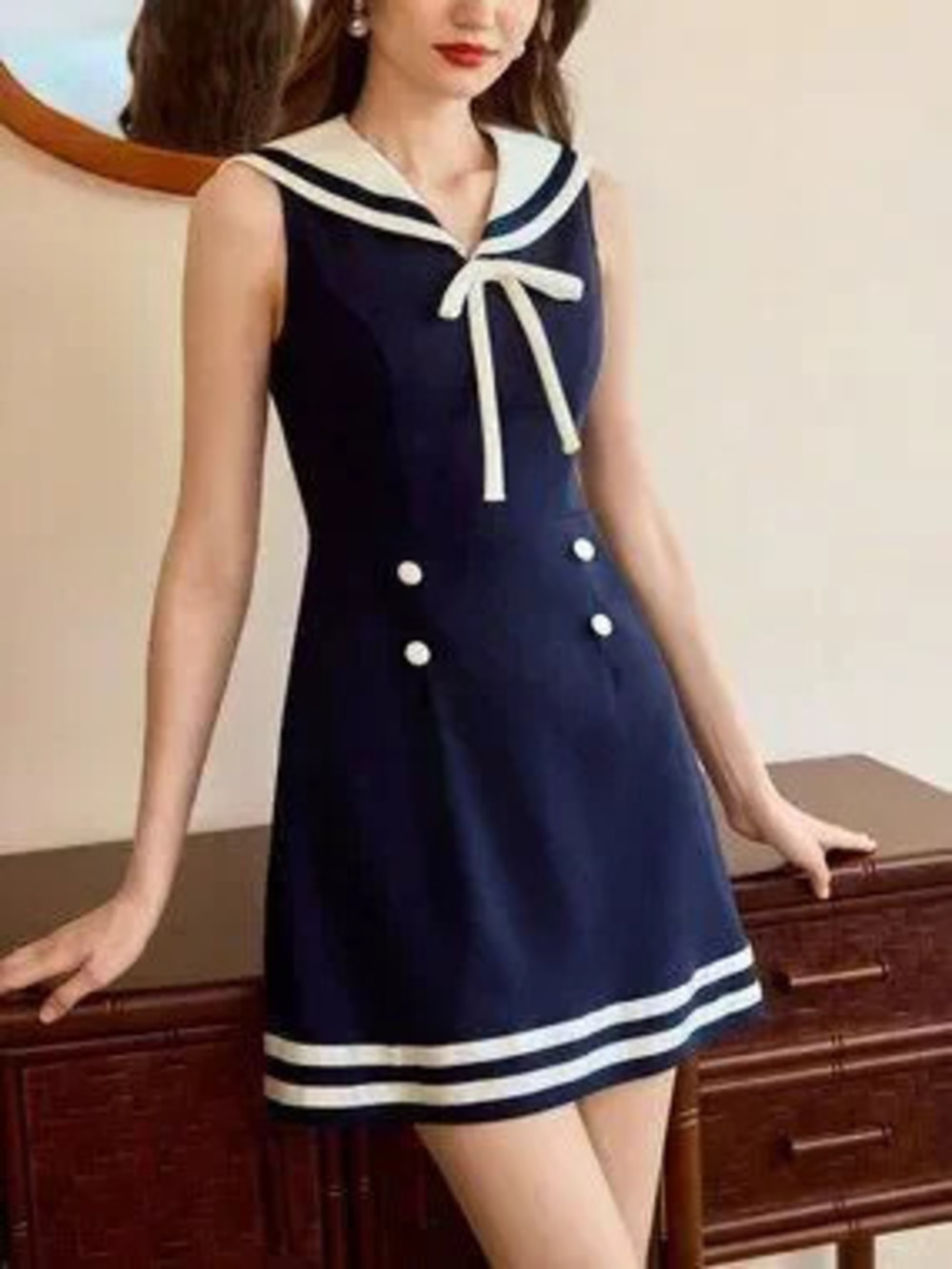 ZARA Navy Blue Elegant Women's Dress